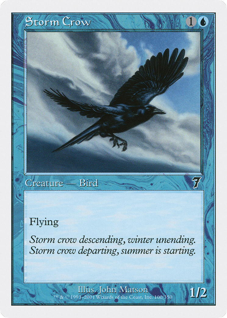 Storm Crow #100 (LP) 7th Edition 7ED Magic MTG