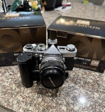 Olympus OM-1 35mm SLR w/ G.Zuiko 50mm f/1.4, Winder 1 Boxed System Kit Clean