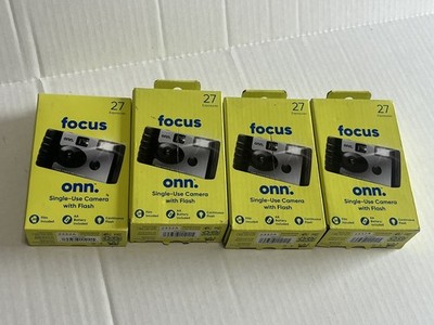 Lot Of 4 Onn Focus Single-Use Camera with Flash - 27 Exposures - BRAND NEW