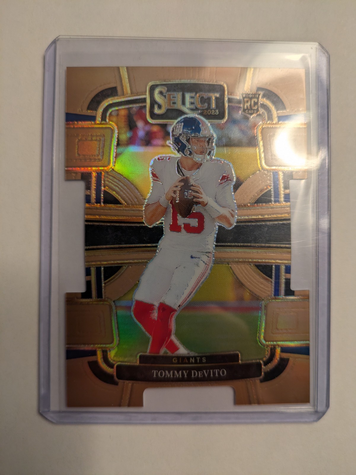 2023 Panini Select Tommy Devito Rookie /299 Rookie Die Cut Copper Prizm RC #73