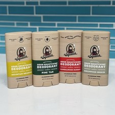 Lot Of 4 Assorted Dr. Squatch Men's Natural Deodorant Pine Tar Aluminum Free