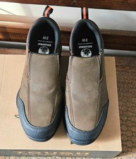 Men's Brahma Shale Wide Width Steel Toe Work Shoes Brown Leather Size 9 New