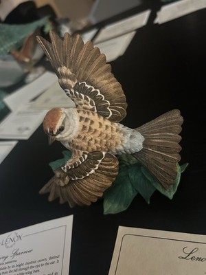 Lenox Handmade Fine Porcelain Chipping Sparrow Bird Figurine Collectible