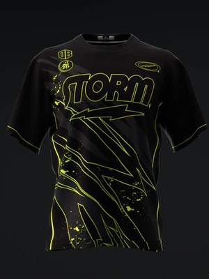 Custom Name Men's Blackout Black Neon Highlighter Bowling Jersey USA Size