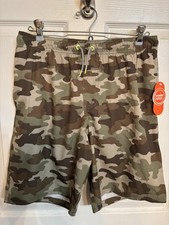 Wonder Nation Green Camo UPF 50 Quick Dry Swim Shorts Boys Size XXL 18 New