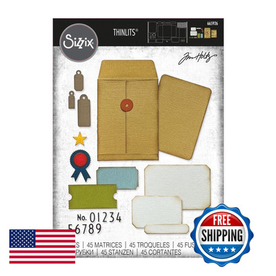 Sizzix Sizzx Thinlits Die Set 45Pk Collector By Tim Holtz 665926 Chapter 3 2022