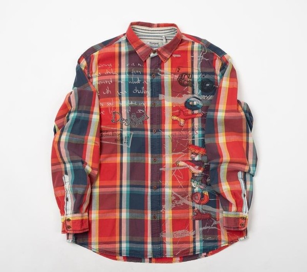 Men Desigual Shirt Red 44 / XXL / 52