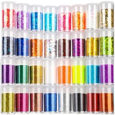 Chunky Fine Holographic Body Glitter for Nails Face Hair 32Pc Festival Glitter