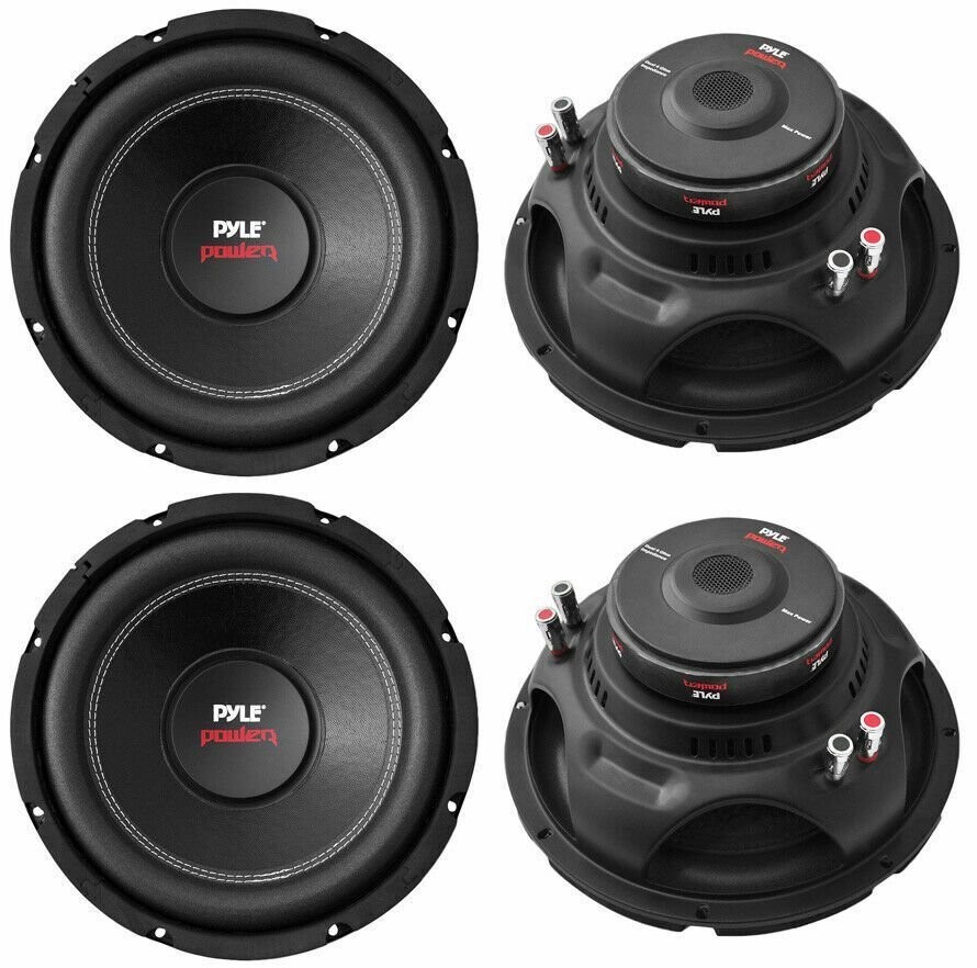Pyle 15-Inch 2000W Single Voice Coil Subwoofer Audio Bass Speaker (4)  PLPW15D