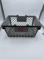 VTG Gray Grey KMART Dept Store Plastic Shopping Hand Basket Wire Handles