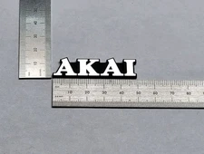 Akai Equipment And Speaker Badge Logo Large Size - Brushed Silver 