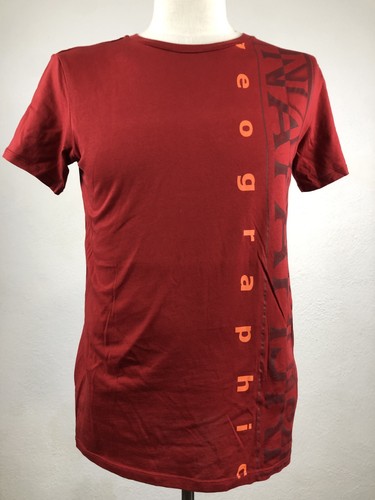 Napapijri, Napapijri Mens Red Logo Print Cotton Short Sleeve Vintage T-Shirt S
