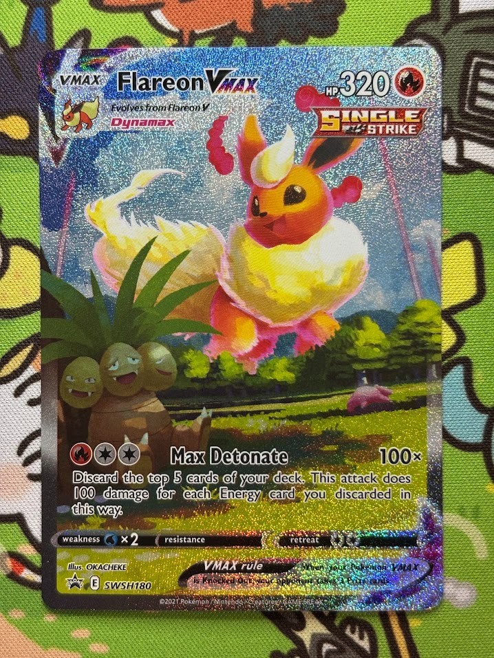 Flareon VMAX - SWSH180 Full Art Alternate Art, Black Star Promo