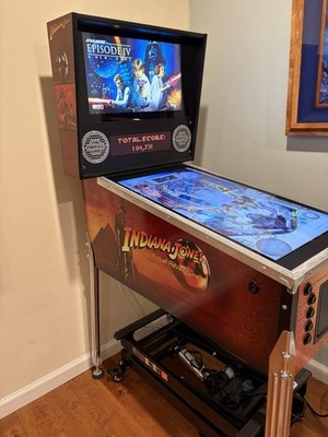 Indiana Jones Theme Virtual Pinball Machine -Custom- 100 s of games Star Wars FX