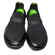 OOFOS OOmg eeZee Low Womens Size 8 Black White Slip On Recovery Shoes Comfort