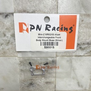 PN Racing Mini-Z MR02/03 Alum Front Body Mount Base Silver BM001S