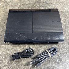 Sony PlayStation 3 PS3 Super Slim (CECH-4001B) 250GB Console w/ Cables Tested