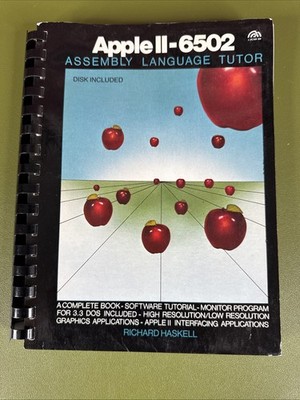 Apple II-6502 Assembly Language Tutor Book Textbook w Software,  Haskell