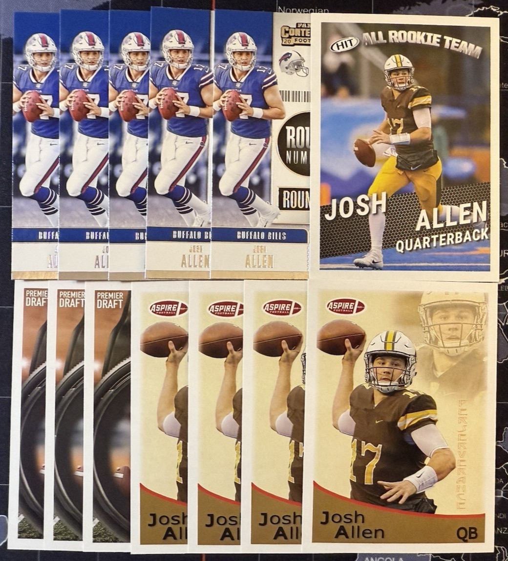 2018 Josh Allen 13x Rookie Card Lot NM+ Bills RC w/ Buffalo Bills    cc17