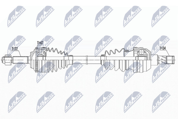 NTY Antriebswelle NPW-DW-039 FüR Chevrolet Aveo Kalos T200 T250 T255 16V Daewoo-image
