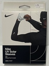 Mens Nike Dri-Fit UV Solar Golf Sleeves Black Adult Size L / XL  New