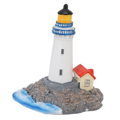 Lighthouse Ornament Resin Decorative Lighthouse Figurine Tabletop Decor For
