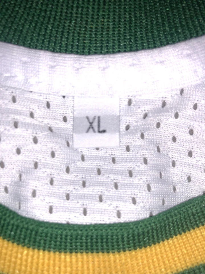 Camiseta deportiva de práctica Seattle SuperSonics (XL) verde y blanca Sean Kemp  Foto 4 de 4