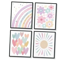 ULEGIE Toddler Nursery Girl Kids Room Wall Decor, Boho Rainbow 8X10in rainbow1