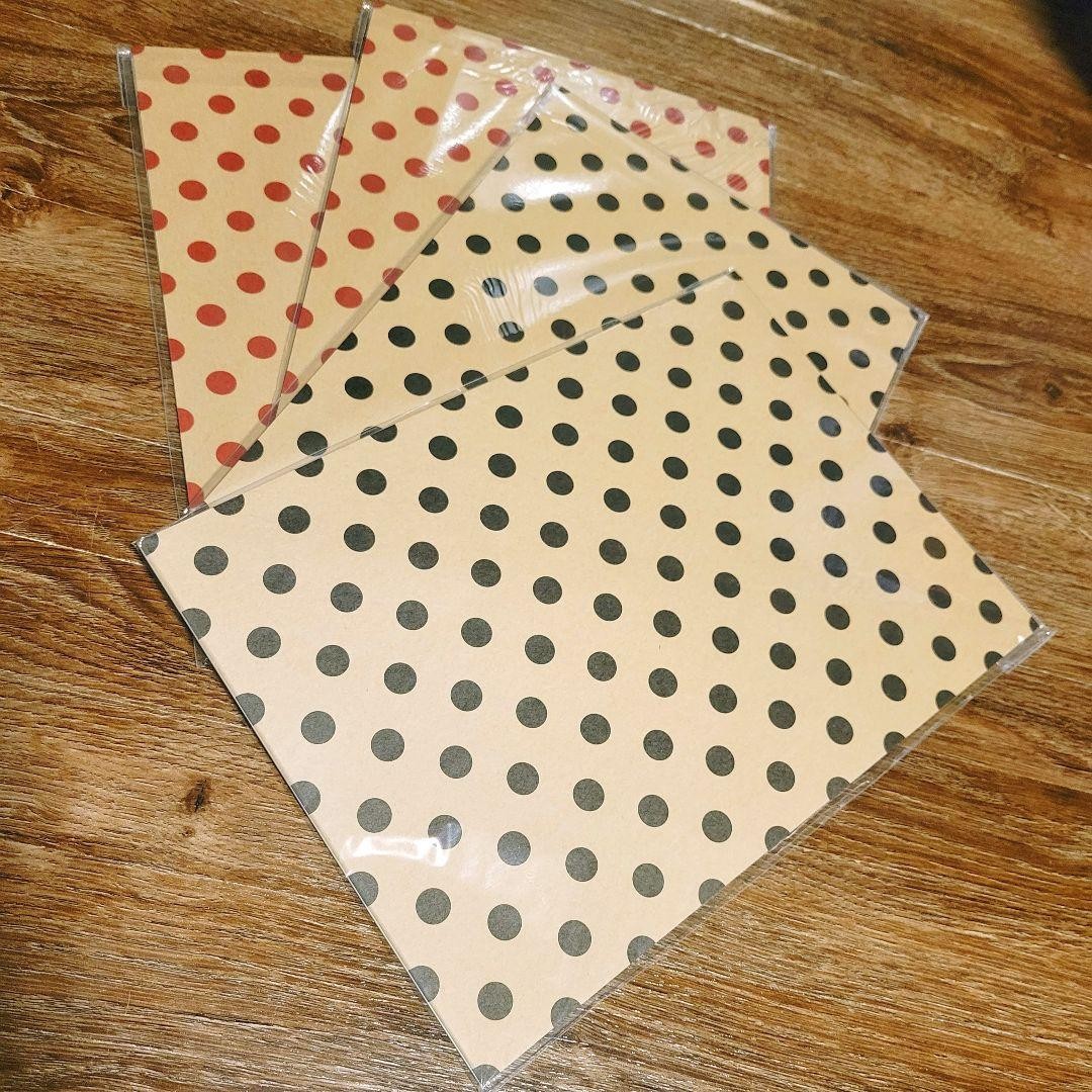 Dot pattern polka dot kraft paper 80 sheets A4 size wrapping wrapping ...