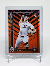 2025 Topps Update Series Jackson Jobe #US193 Holiday Orange & Black Foil Rookie