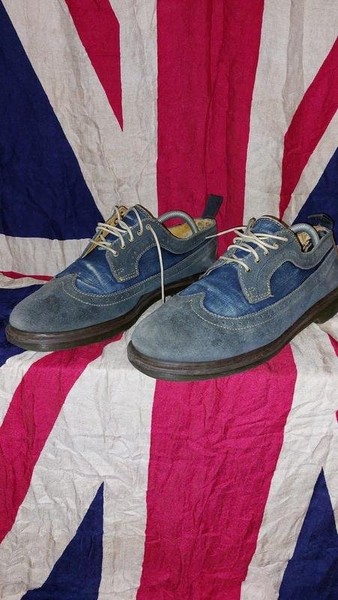 Men Dr. Martens Heels Grey Suede 43.5