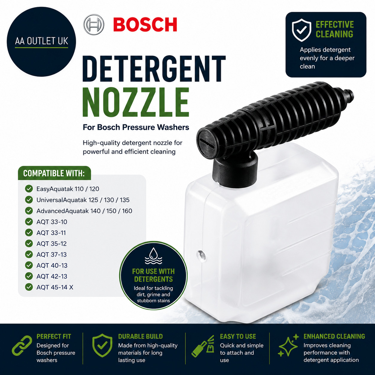 Bosch Detergent Nozzle EasyAquatak 110/120 Universal Aquatak 125/130/135