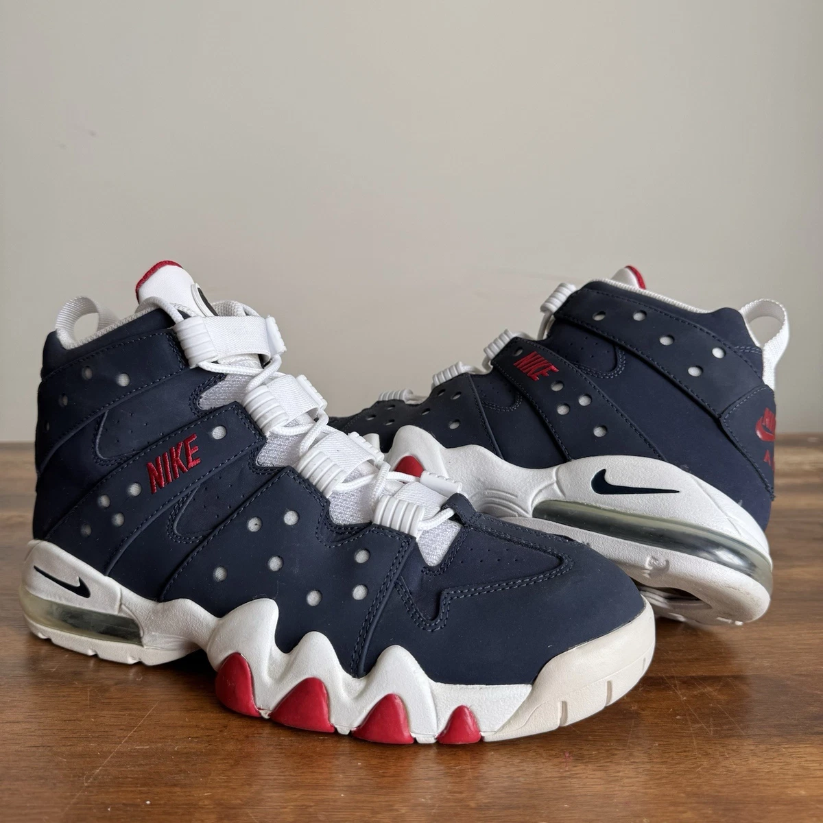 Nike Men\'s Air Max CB 94 USA Low Basketball Shoes Obsidian/ Red,Wte, Blue / Sz 8 Nike Air Max2 CB  main image 4