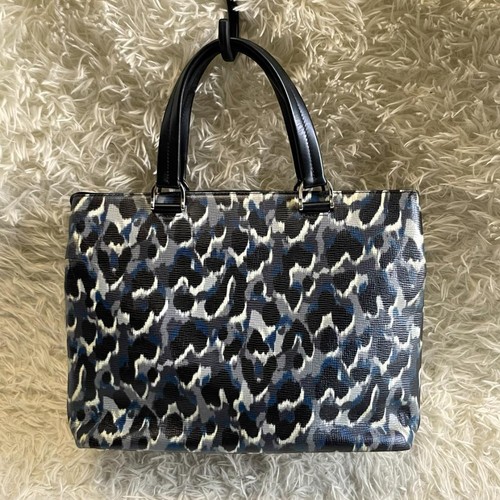 Longchamp Leopard Print Tote Bag PVC Leather A4 Size Used - Picture 3 of 10