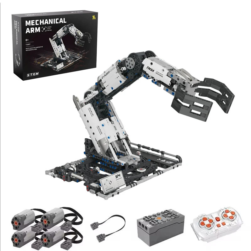 Programmable Multi-Axis Robotic Arm Blocks STEM Learning Toy with Remote Control