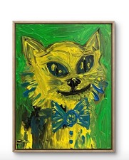 Toaster Strudel Cat 8X10 Cat Collection Art Painting Acrylic animal kitten cart