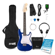 GigKit Junior Electric Guitar for Kids with Amp, Tuner, Bag & Strap - 3/4 Blue