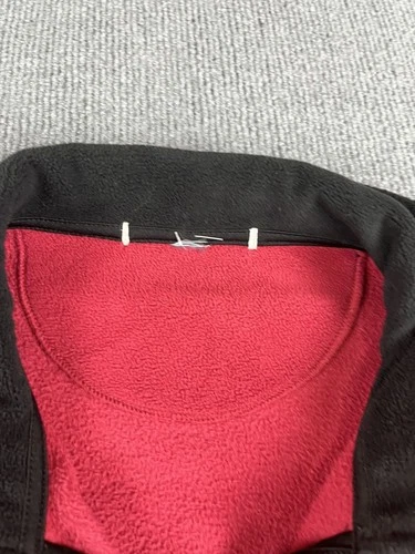 Corvette Red Fleece Full-Zip Jacket With Black Collar & Pocket For Men 2XL image 3