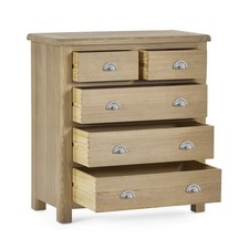 Memphis Limed Oak 3 + 2 Drawer Chest