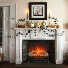 20 inch Electric Fireplace Insert Heater with Remote Control & Timer 1400W