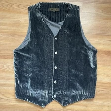 VINTAGE SETA PER UOMO METALLIC  SILK VEST SIZE MEDIUM