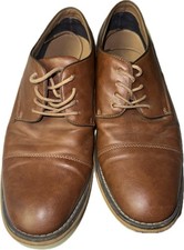 Jake Mens 9.5 M Brown Cap Toe Derby Shoes Oxford Lace Up 014-8014 Cognac