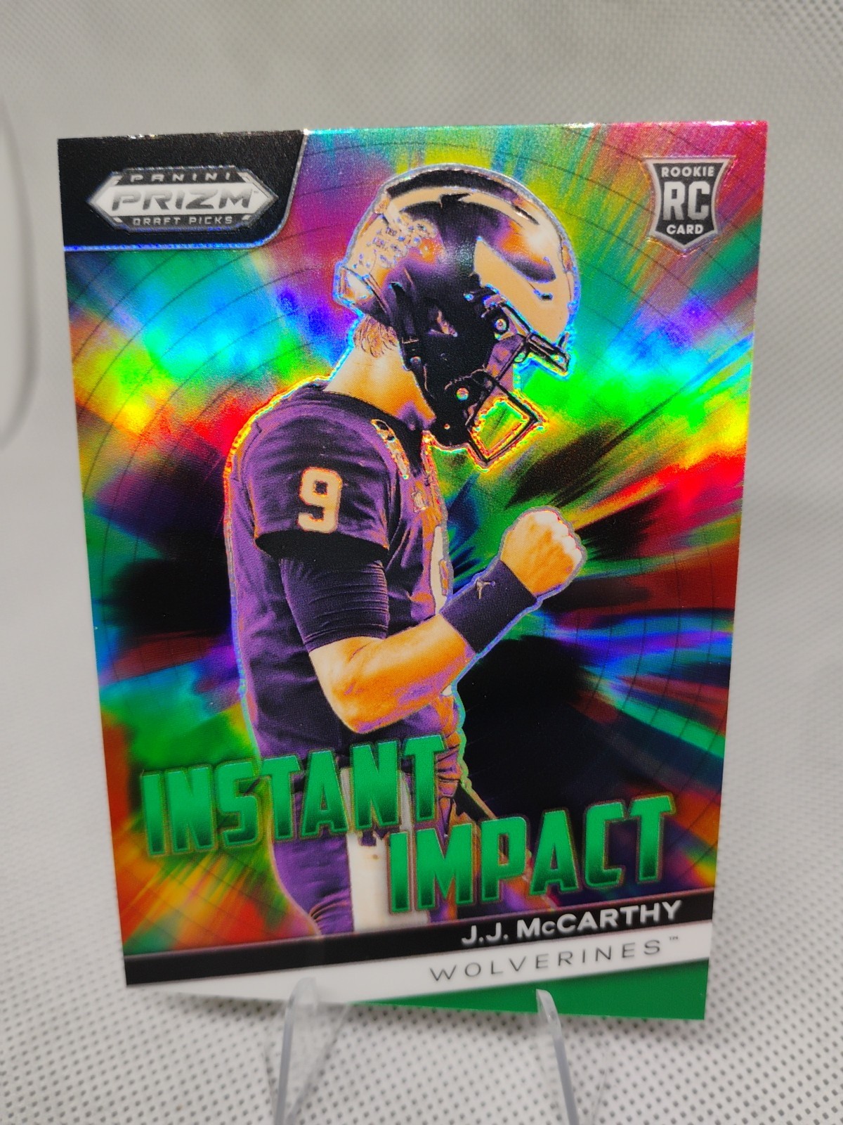 2024 Panini Prizm Draft Picks - Instant Impact Holo #II-JJM J.J. McCarthy (RC)