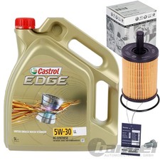 OE VW ÖLFILTER+CASTROL 5W30 ÖL für T5 PASSAT 3C GOLF 5 6 AUDI A2 A3 A4 A5 A6