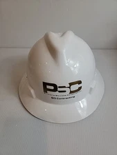 PSC Q3 Contracting MSA White Safety Hard Hat USA Made Size Medium 41 