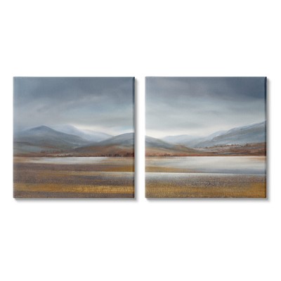Cloudy Weather Sky Rural Pasture Grasslands Painting, Design by Lyn Timmington