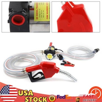 200W Commercial Electric Transfer Pump 12V DC Gas Kerosene 50L/min Portable!