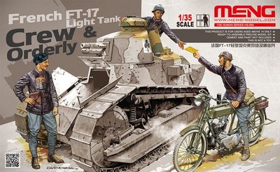 Meng-Model HS-005 - 1:35 French FT-17 Light Tank Crew & Orderly - Neu