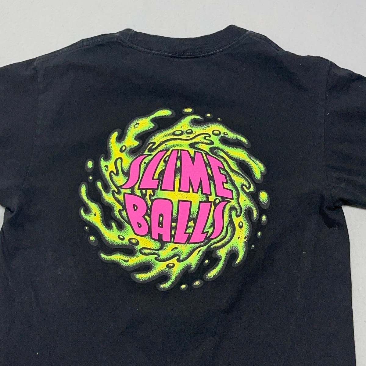 Vintage Santa Cruz Slime Balls Shirt Men Small Black Graphic