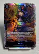 Sabo OP04-083 SR ONE PIECE Tcg Card Game NM BLACK Reprint